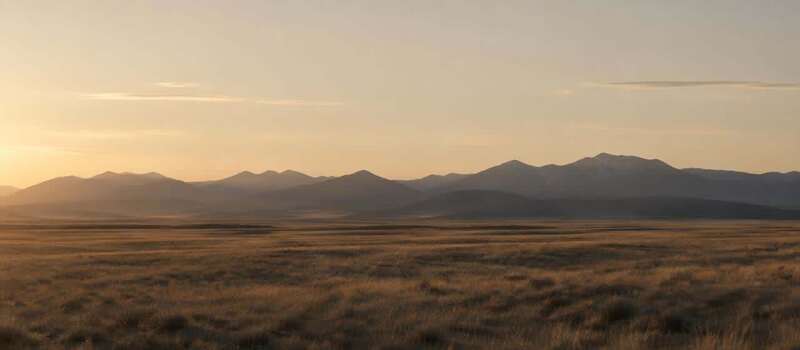 The Colorado Front Range horizon at golden hour